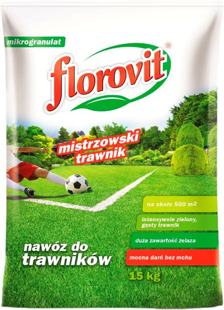 Nawóz do trawników z mchem 15kg Florovit Inco