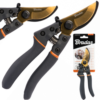 Foarfece de grădină V-SERIES-P lamă de trecere, oțel SK5, auriu KT-V1021 Bradas