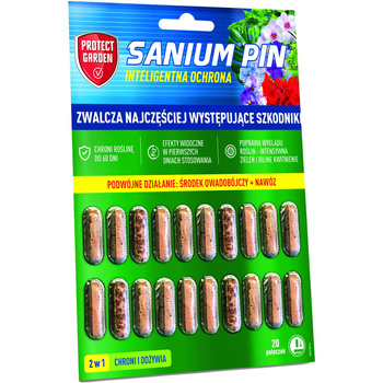 Sanium PIN pałeczki owadobójczo nawozowe 20szt SBM