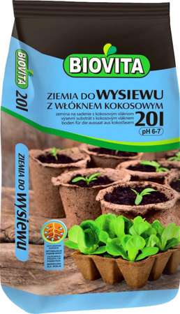 Sol pentru însămânțare cu fibre de nucă de cocos 20L Biovita