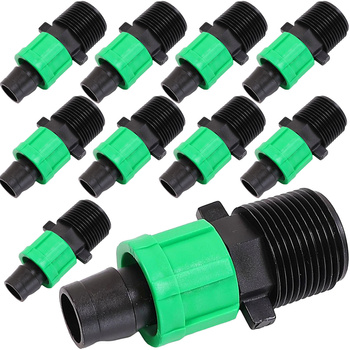 10x Złącze z gwintem zewnętrznym do taśmy, Dn17*3/4" DR-013 MAMUTH