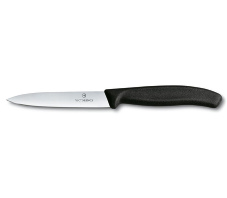 Nóż czarny ostrze gładkie Victorinox