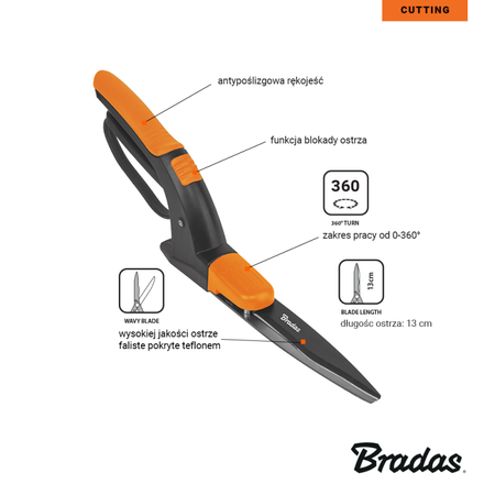 Nożyce do trawy 360' V-SERIES-P Bradas