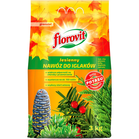 Nawóz do iglaków jesienny 3kg Florovit Inco