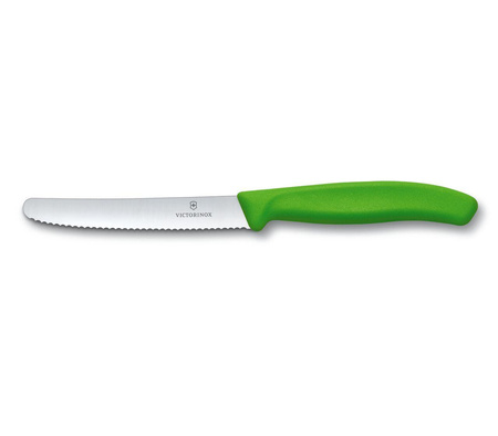 Cuțit verde cu lamă zimțată Victorinox