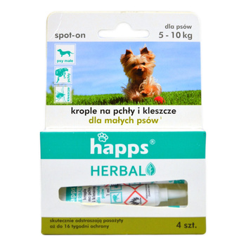Bylinné kapky pro malé psy 4ks. Happs