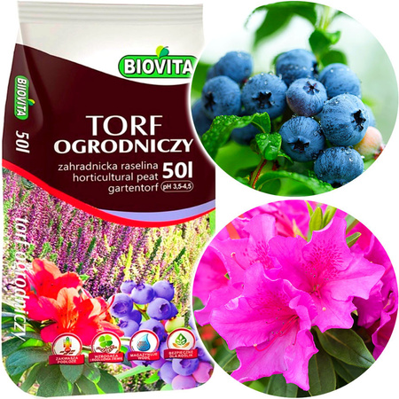 Torf Ogrodniczy Kwaśny 50L Biovita