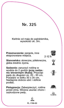 Pnoucí růže č. 325