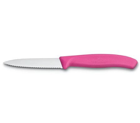 Nóż ostrze ząbkowane 8cm różowy Victorinox