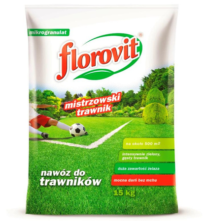 Nawóz do trawników z mchem 15kg Florovit Inco