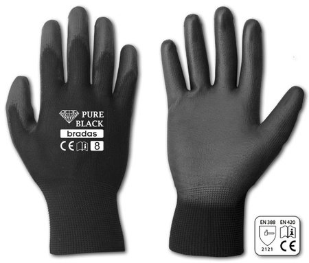 Bradas Pure Black Handschuhe