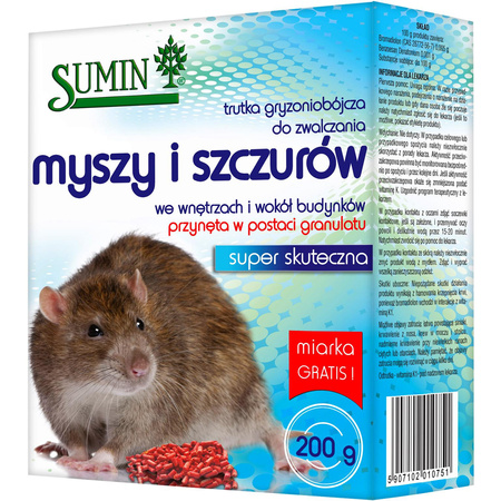 Trutka na myszy i szczury granulat 200g Sumin