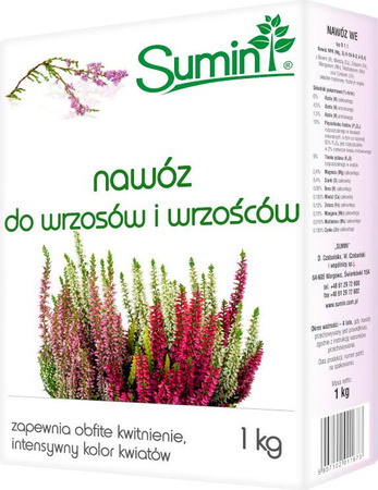 Nawóz do wrzosów i wrzośców 1kg Sumin