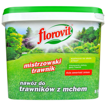 Nawóz do trawników z mchem 8kg Florovit Inco