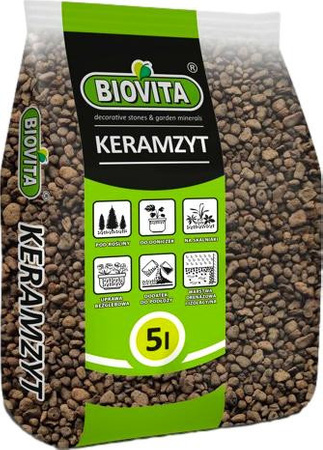 Keramzyt drobny ogrodniczy 5L 4-8mm Biovita