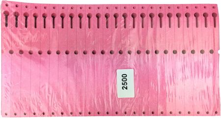 Etichete Tyvek 17x220mm plisate 2500pcs roz