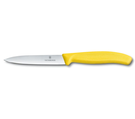 Nůž žlutá čepel hladká 10 cm Victorinox