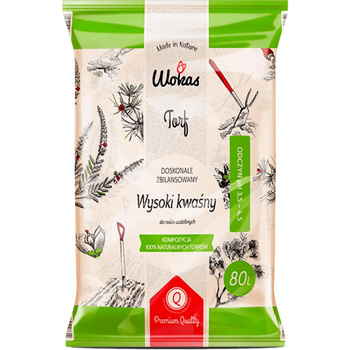 Rašelina s vysokým obsahem kyselin 80L Wokas