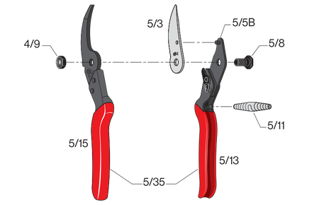 Ersatzmesser für 160L, 5 FELCO 5/3