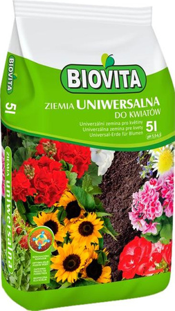 Ziemia uniwersalna do kwiatów 5L Biovita