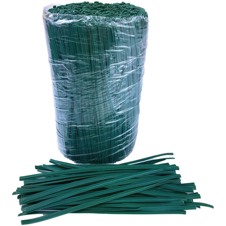 Paski druciane do wiązania zielona otoczka 20cm 1000szt
