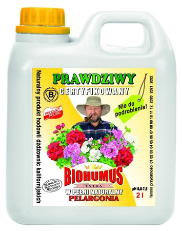 Biohumus Extra Pelargonia 2L Ekodarpol