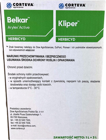 Belkar Pak na 4Ha (Belkar 1L+Kliper 1x3L) Corteva