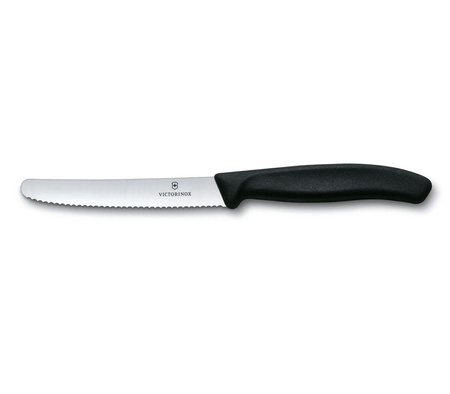 Victorinox negru cuțit cu lamă zimțată