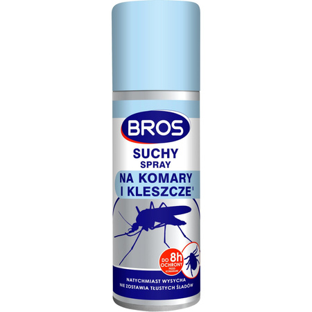 Suchy spray na komary i kleszcze 90ml Bros