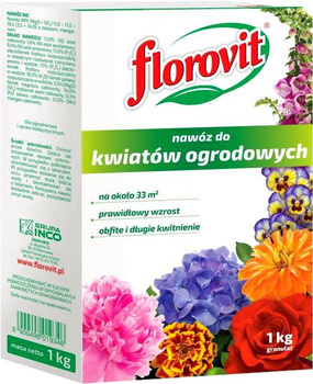 Nawóz do kwiatów ogrodowych 1kg karton Florovit
