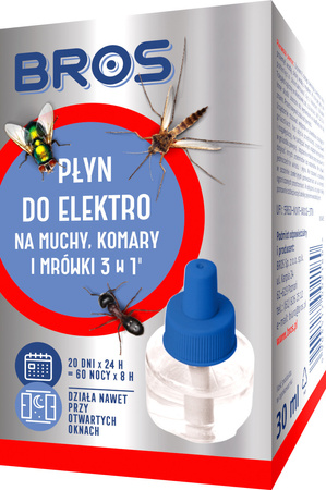 Płyn 3w1 na muchy, komary i mrówki 30ml Bros