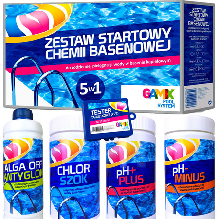 Startovací sada bazénové chemie Gamix 5v1