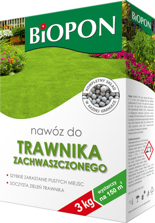 Nawóz do trawnika zachwaszczonego 3kg Biopon