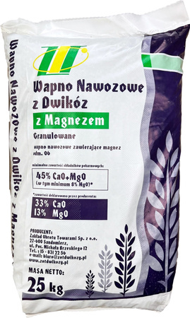 Hnojivé vápno od Dwikozy s MAGNESIEM granulované 25kg Dwikozy