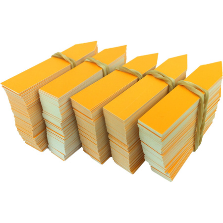 PVC 13x60mm Etichete Plug-in Portocaliu 100pcs