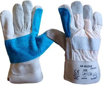 Ochranné rukavice velikosti 10,5 DOCKER WHITE-BLUE 4344X