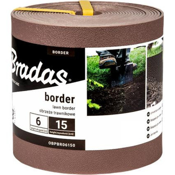 Lemování trávníku BORDER 6mx15cm hnědý Bradas