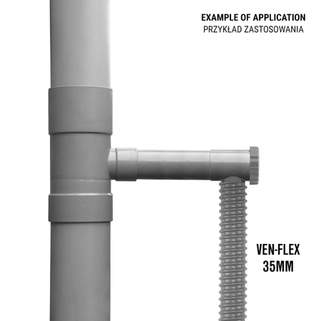 Lapač dešťové vody s ventilem - 90 mm ŠEDÝ Bradas