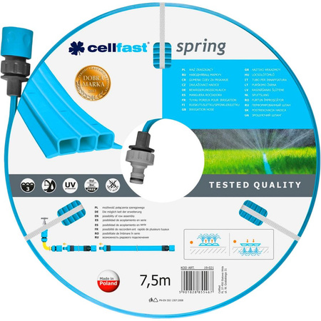 Furtun de primăvară 7.5m furtun aspersor 19-021 Cellfast