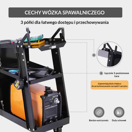 Cărucior de sudură 70x37x90cm WL-01 MAMUTH