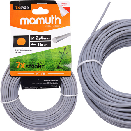 Řezací linka 2,4 mm 15 m kruhová KT-V25 MAMUTH