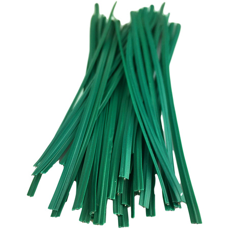 Fâșii de sârmă pentru legare margine verde 10cm 1000pcs