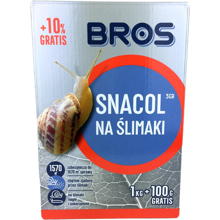 Środek na ślimaki SNACOL 3GB 1kg+100g Karton Bros