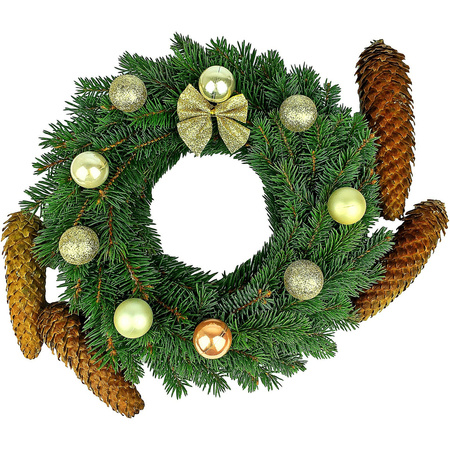 Stroik świąteczny świerk 38cm