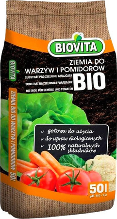 Ziemia do warzyw i pomidorów BIO 50L Biovita