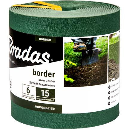 Bordură de gazon BORDER 6mx15cm verde Bradas