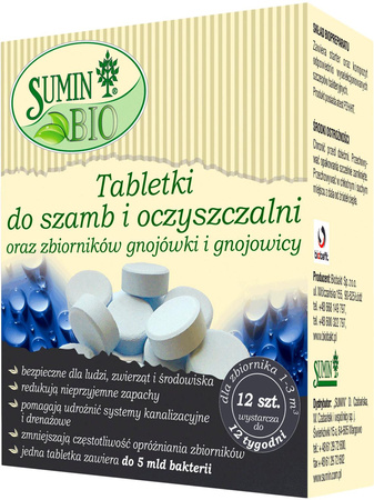 Biopreparat do szamb tabletki 12szt Sumin