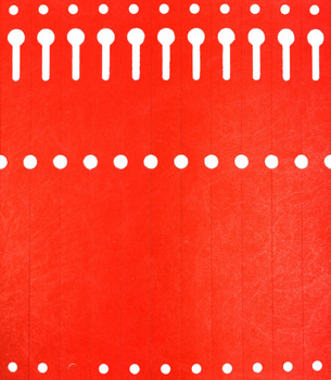 Tyvek etikety 17x220mm skládané 2500ks červené