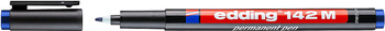 Permanentní fóliové pero 142 M 1 mm modré EDDING