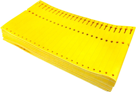 Etykiety Tyvek 17x220mm Plisowane 2500szt Żółte